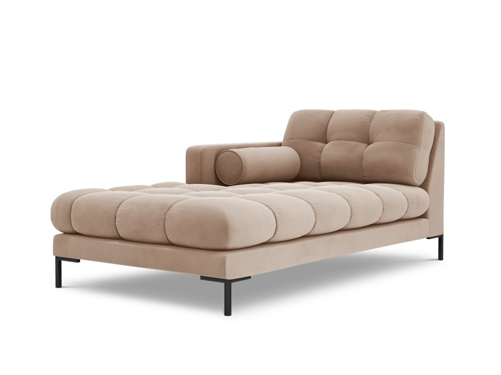 Poze Sezlong tapitat Bali velvet/picioare negre – L185 x l102 x h75