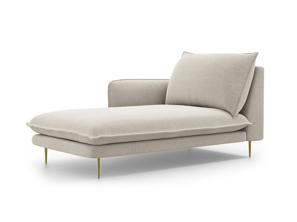 Poze Sezlong tapitat Vienna picioare gold – L170 x l110 x h95