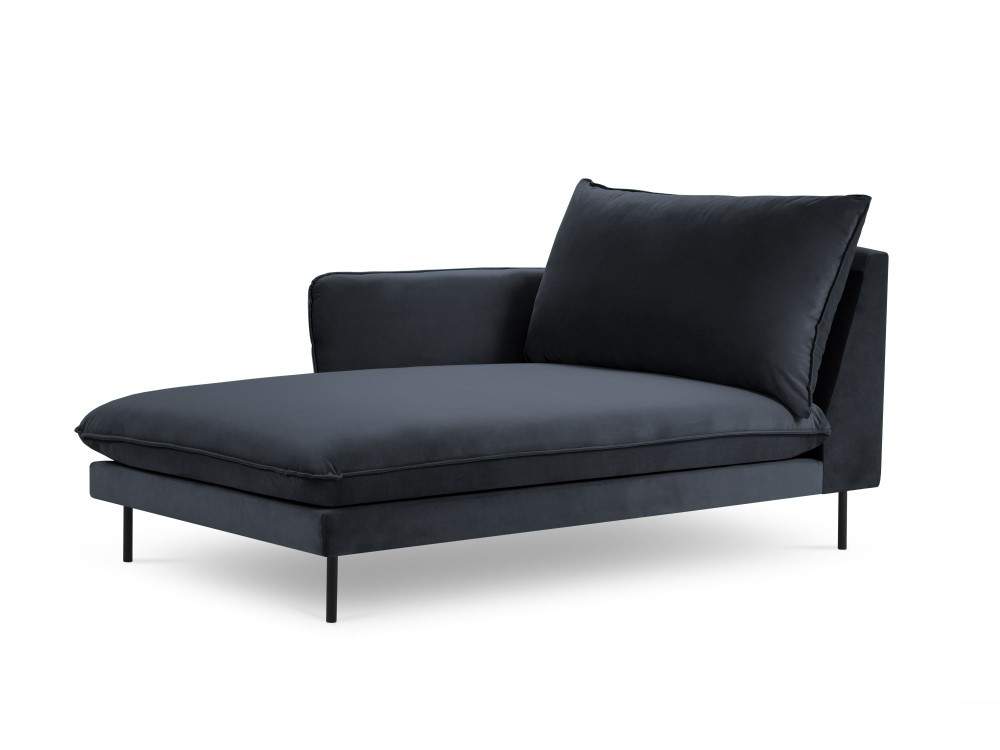 Poze Sezlong tapitat Vienna velvet/picioare negre – L170 x l110 x h95
