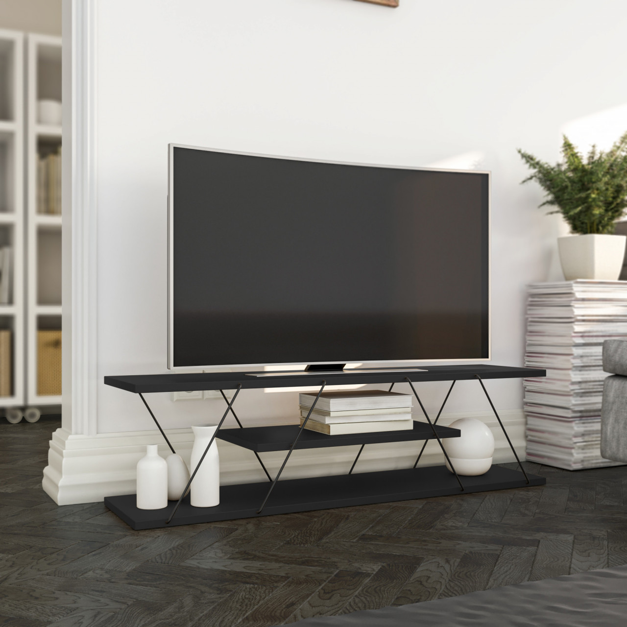 Suport TV Canaz - Anthracite, Grey