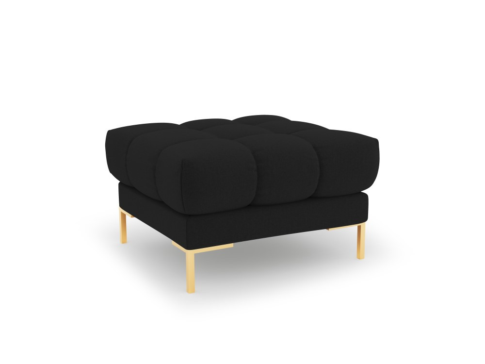 Poze Taburet tapitat Bali stofa/picioare gold – L60 x l60 x h41