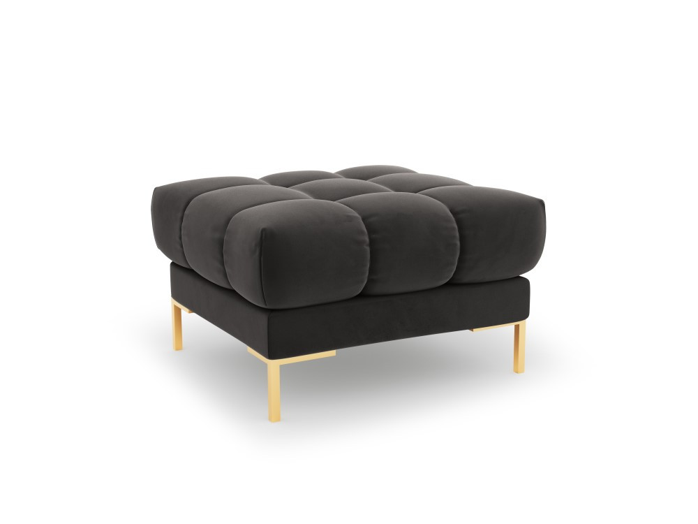 Poze Taburet tapitat Bali velvet/picioare gold – L60 x l60 x h41