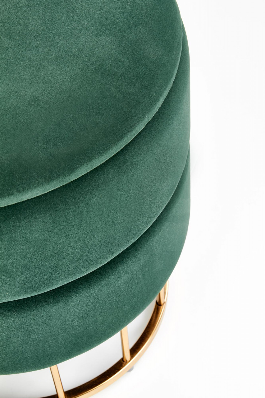 Poze Taburet tapitat Minty Velvet Verde / Gold