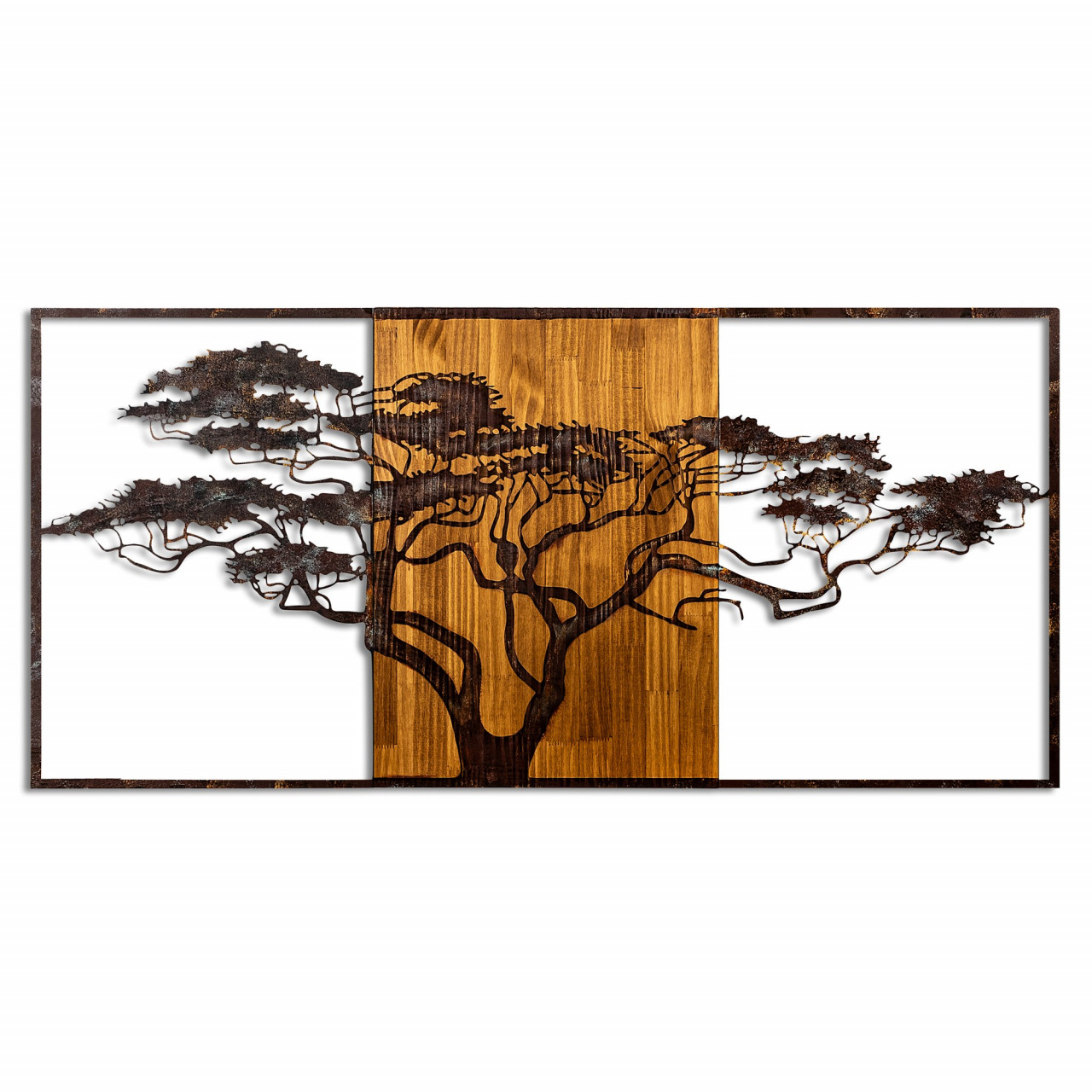 Poze Accesoriu decorativ de perete din lemn Acacia Tree - 328-A