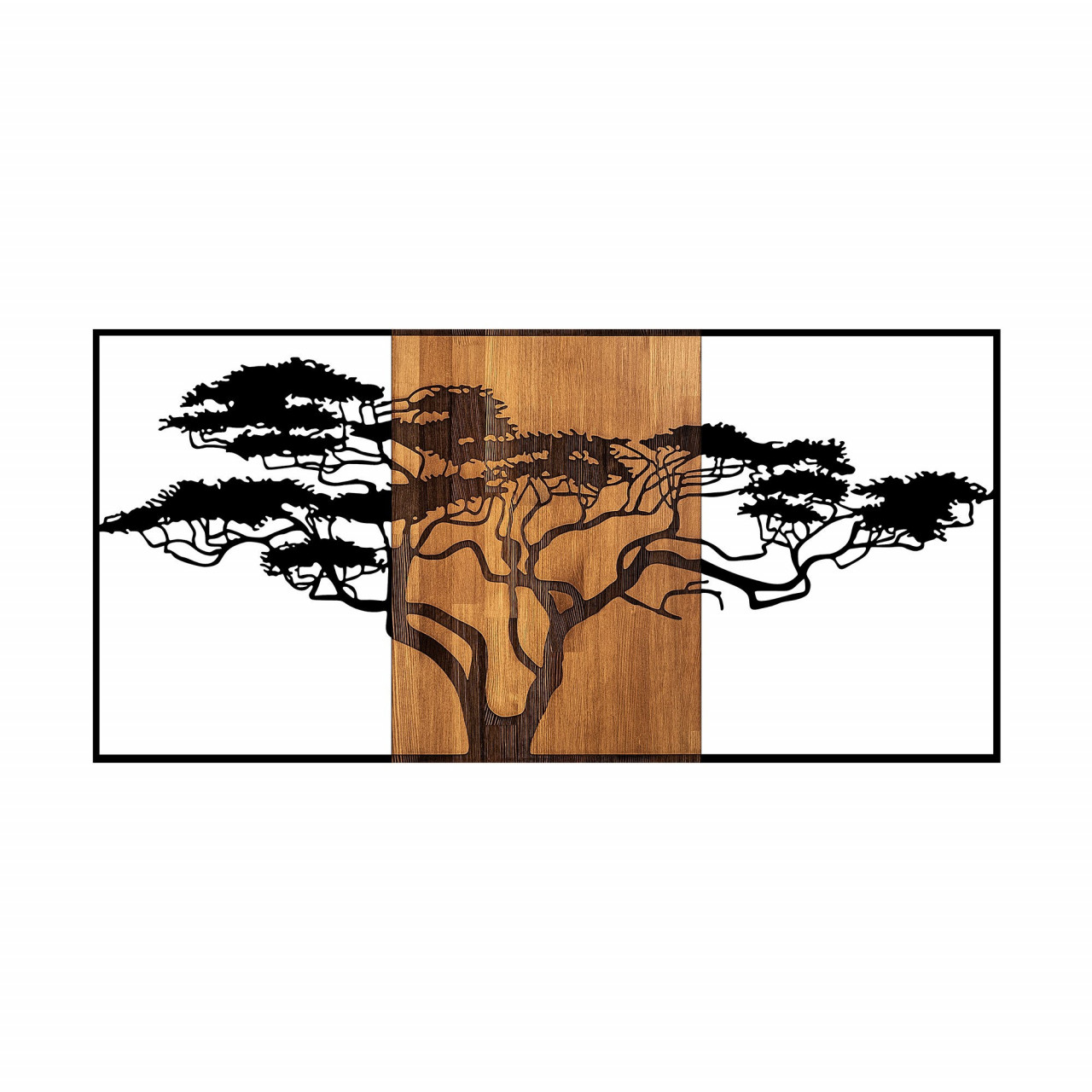 Poze Accesoriu decorativ de perete din lemn Acacia Tree - 328