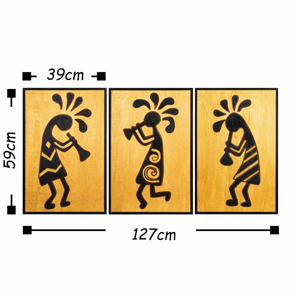 Poze Accesoriu decorativ de perete din lemn African music 2