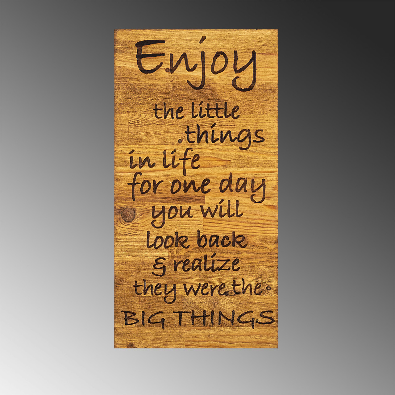 Poze Accesoriu decorativ de perete din lemn Enjoy the little things