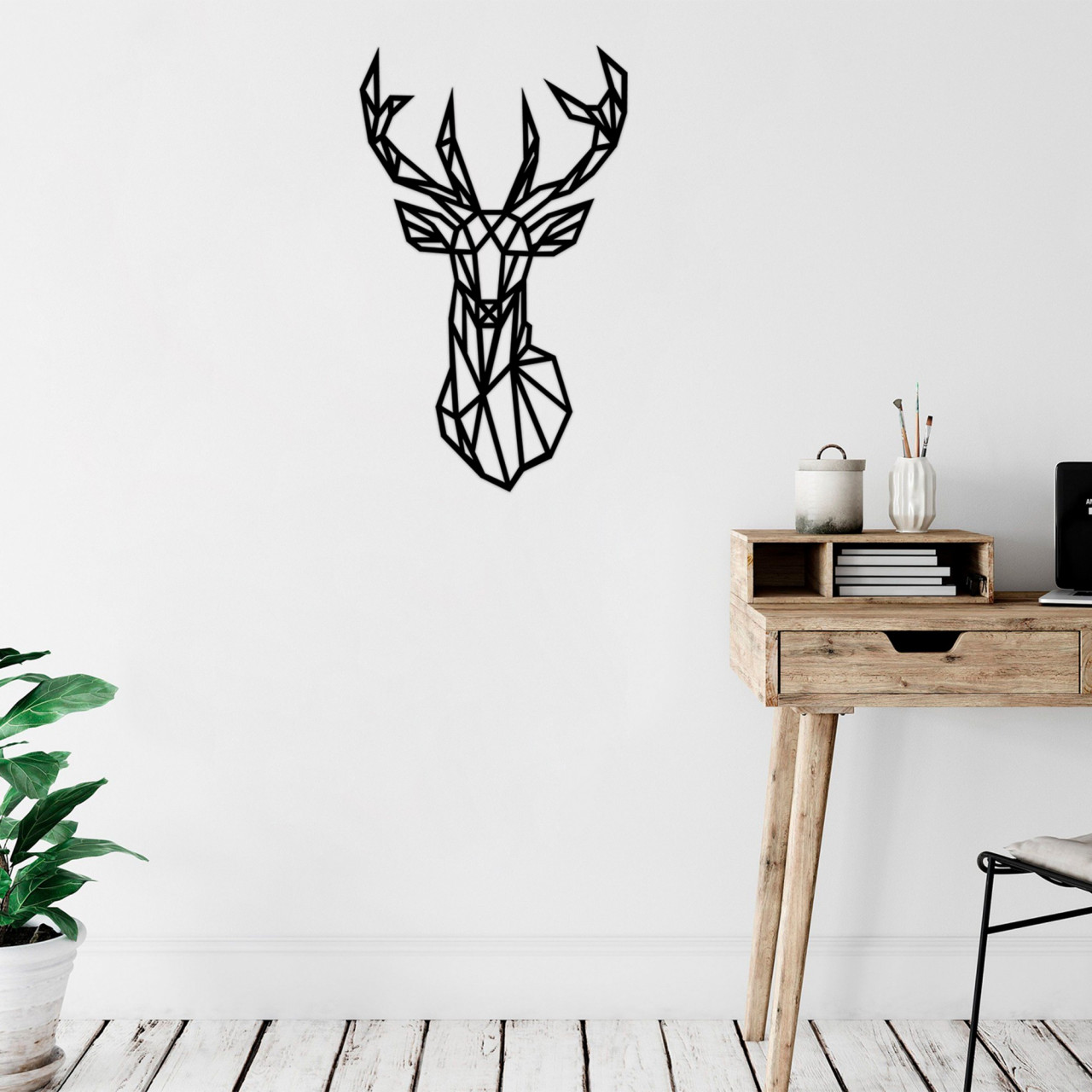 Poze Accesoriu decorativ de perete din lemn Geyik
