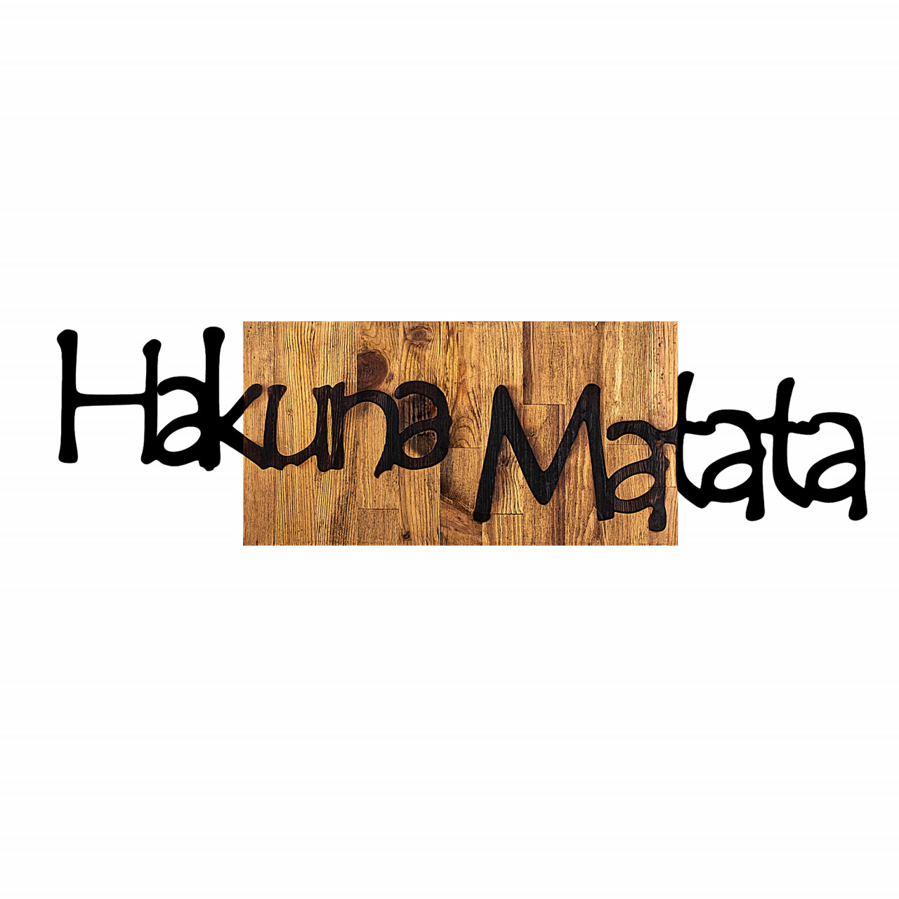 Poze Accesoriu decorativ de perete din lemn Hakuna Matata 4