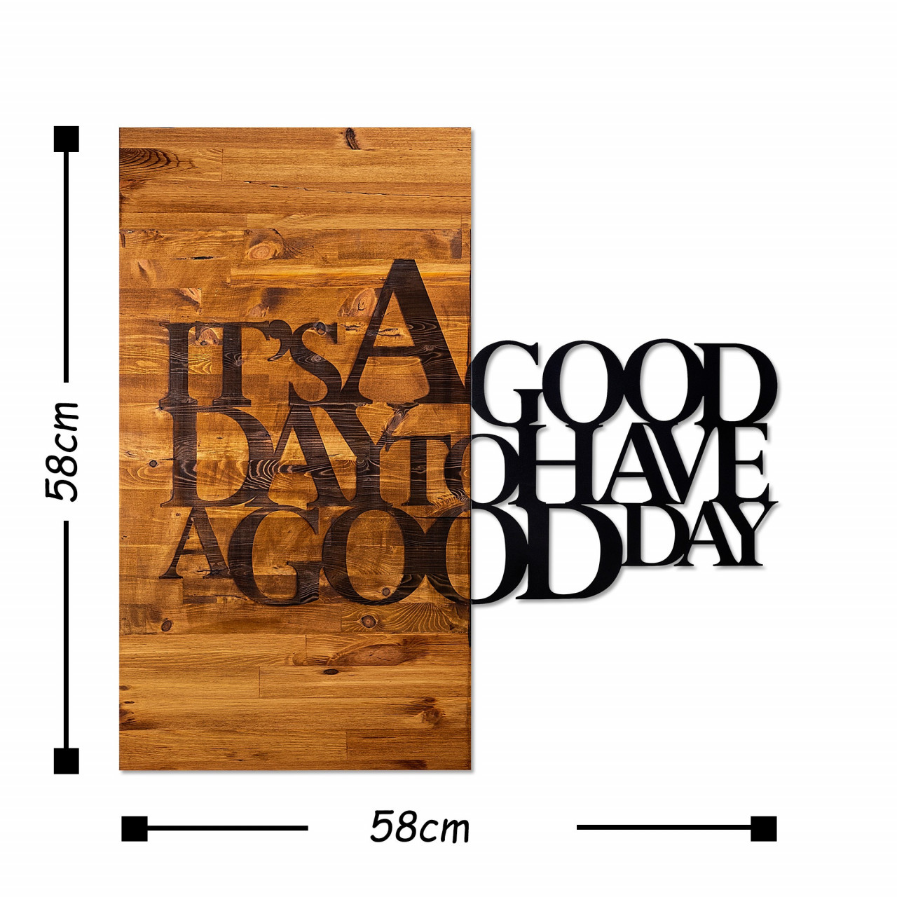 Poze Accesoriu decorativ de perete din lemn It's a Good