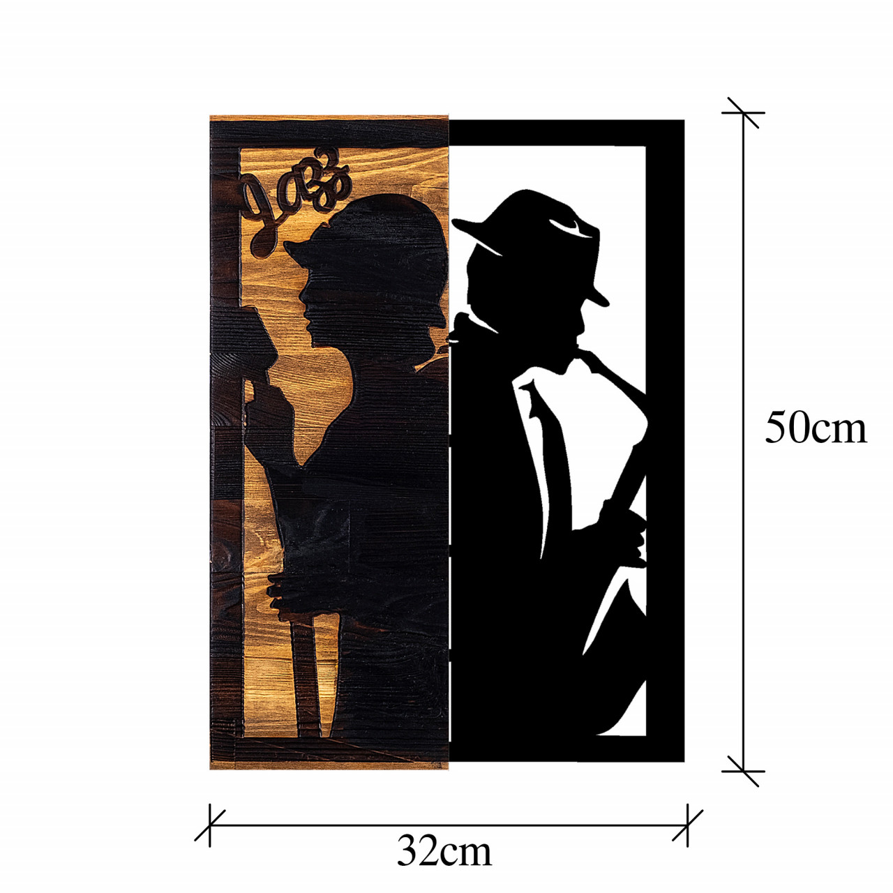 Poze Accesoriu decorativ de perete din lemn Jazz