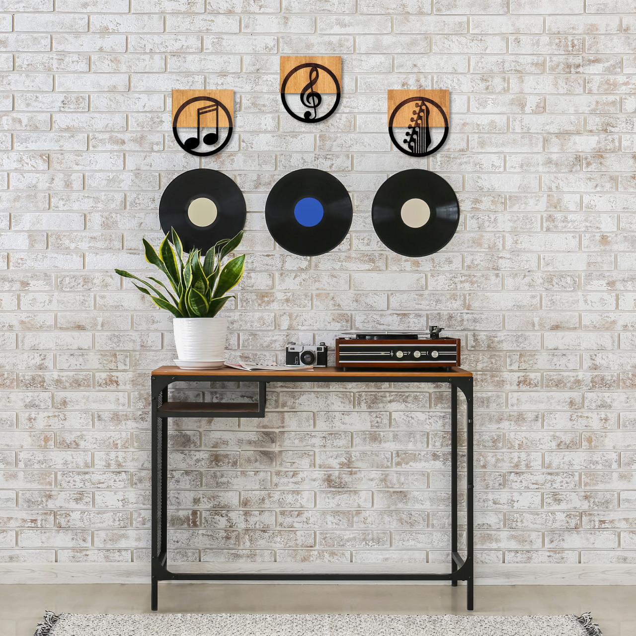 Poze Accesoriu decorativ de perete din lemn Just Music - 334