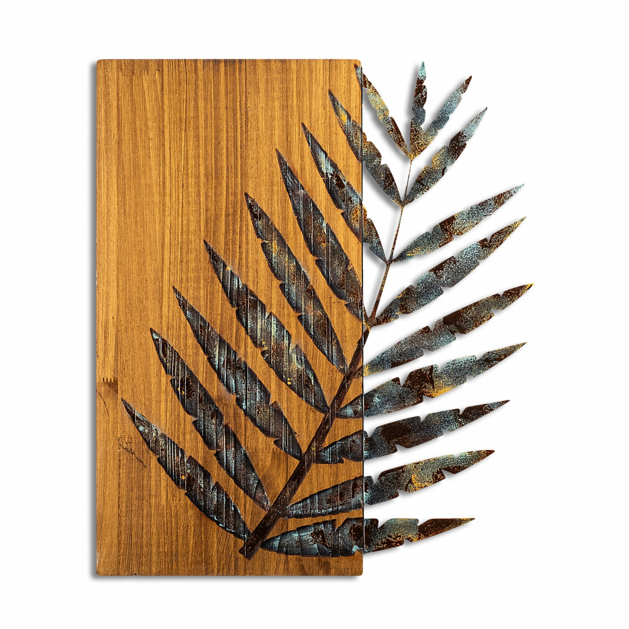 Poze Accesoriu decorativ de perete din lemn Leaf 3-1