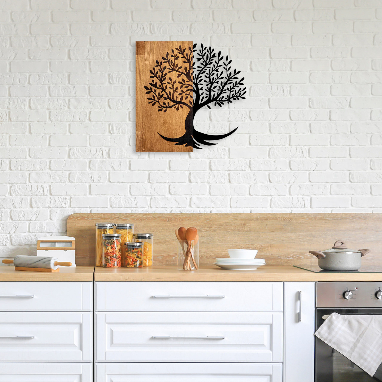 Poze Accesoriu decorativ de perete din lemn Lime tree - 373