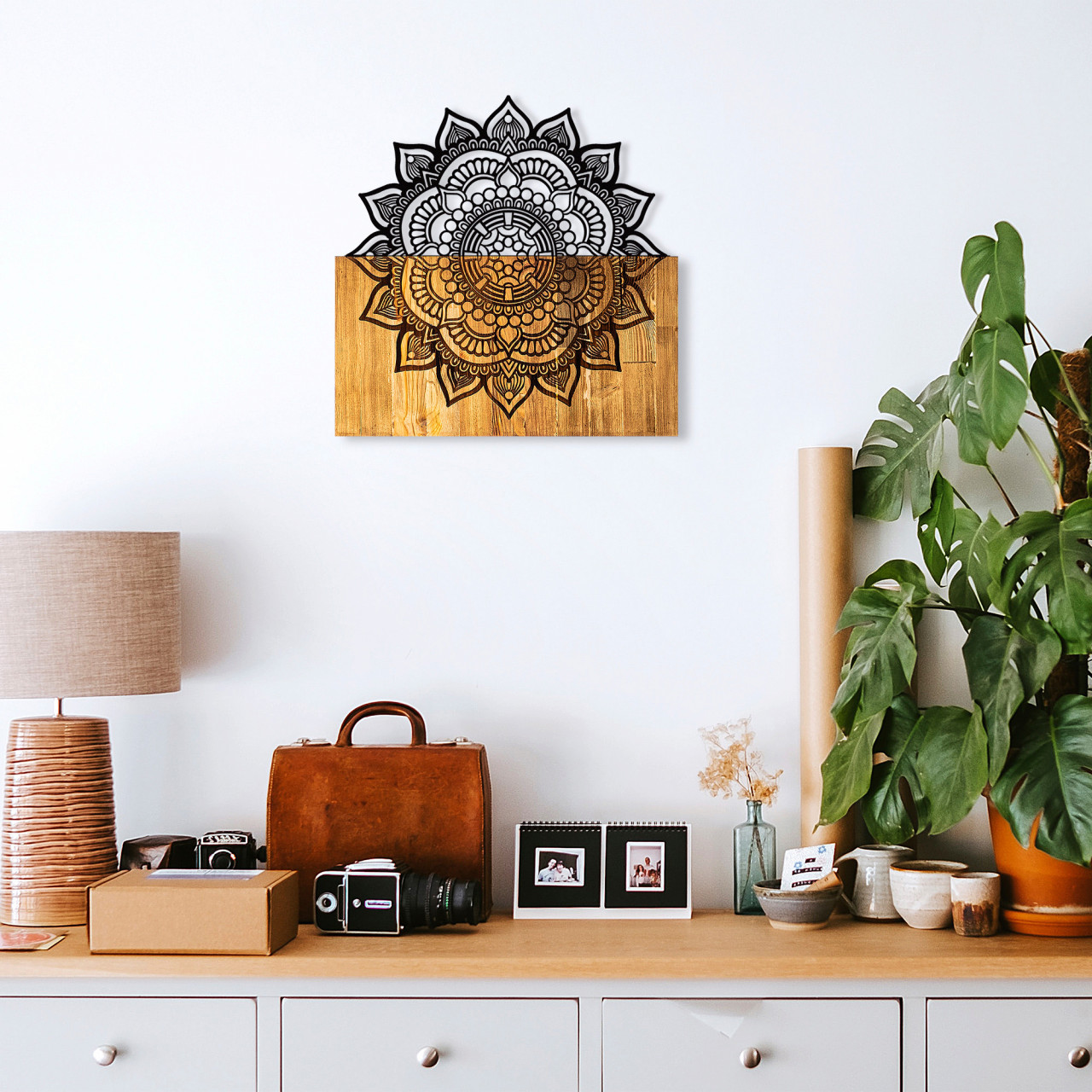 Poze Accesoriu decorativ de perete din lemn Mandala 4