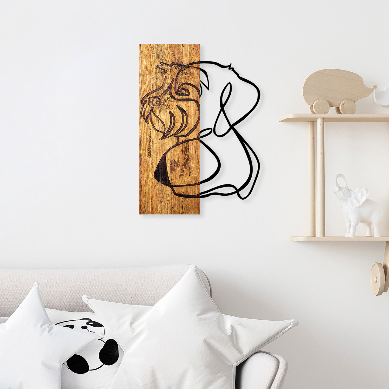 Poze Accesoriu decorativ de perete din lemn Mr.Dog
