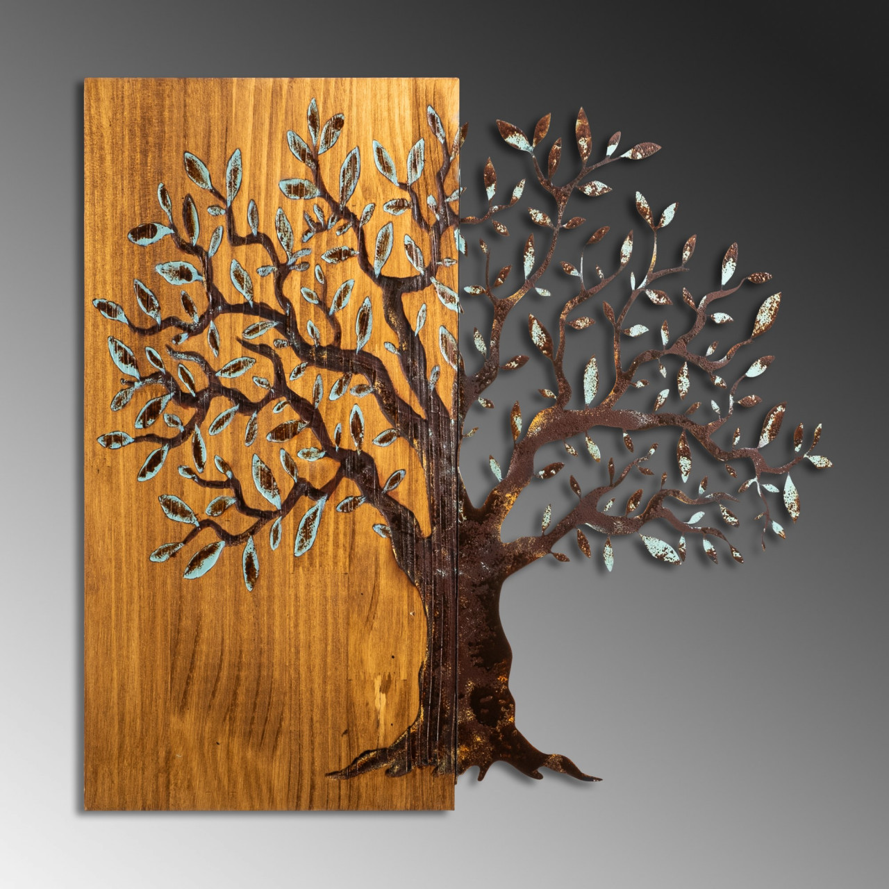 Poze Accesoriu decorativ de perete din lemn Mysterious Tree - 371-A