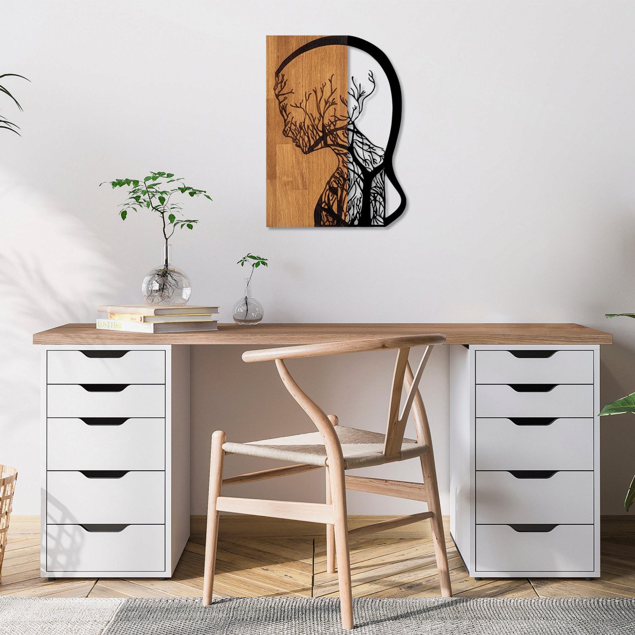 Poze Accesoriu decorativ de perete din lemn Tree Woman