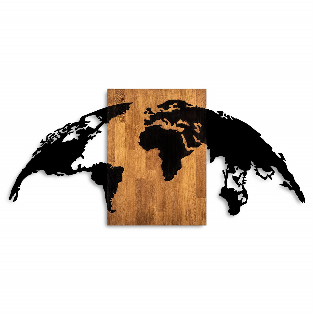 Poze Accesoriu decorativ de perete din lemn World map 20