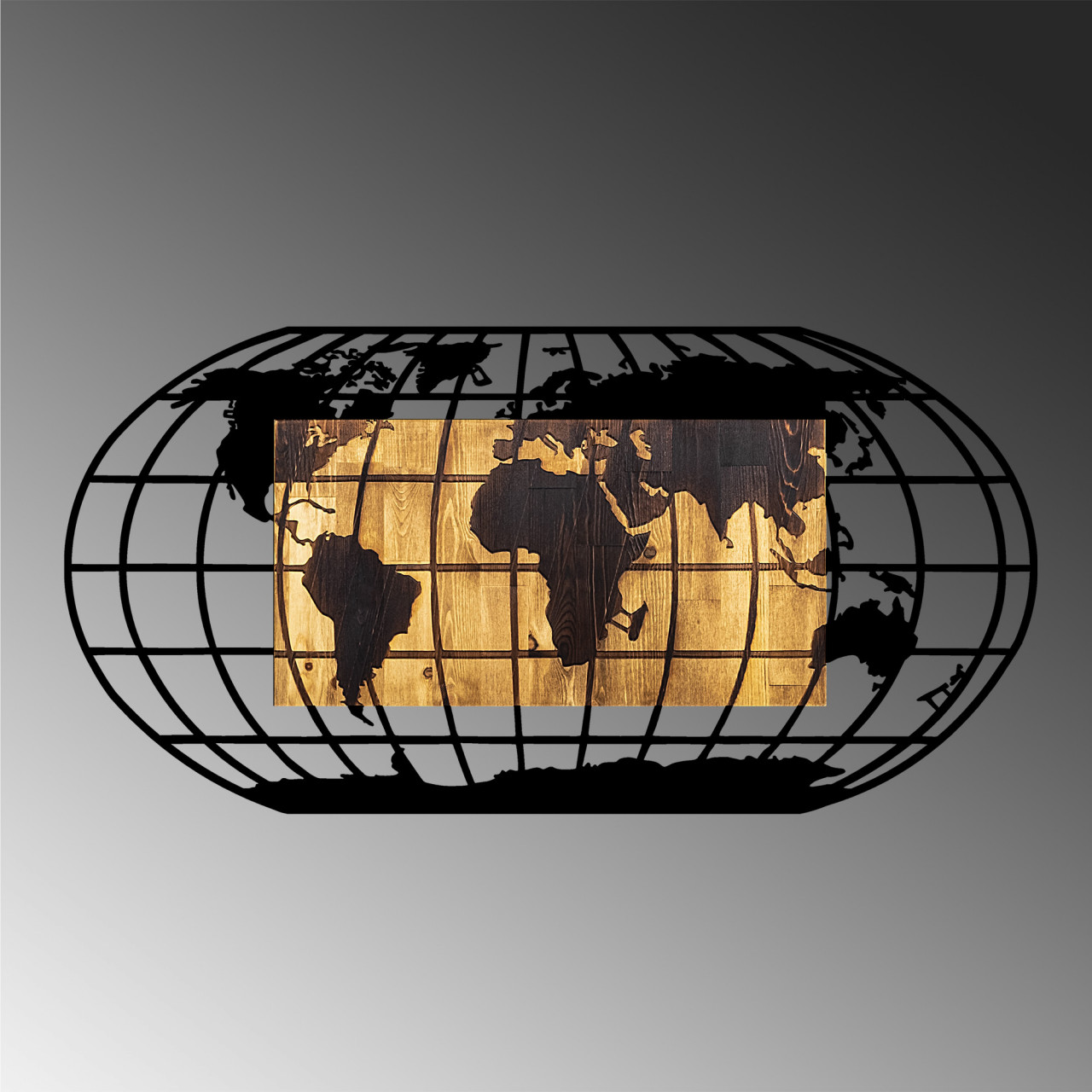 Poze Accesoriu decorativ de perete din lemn World Map 2