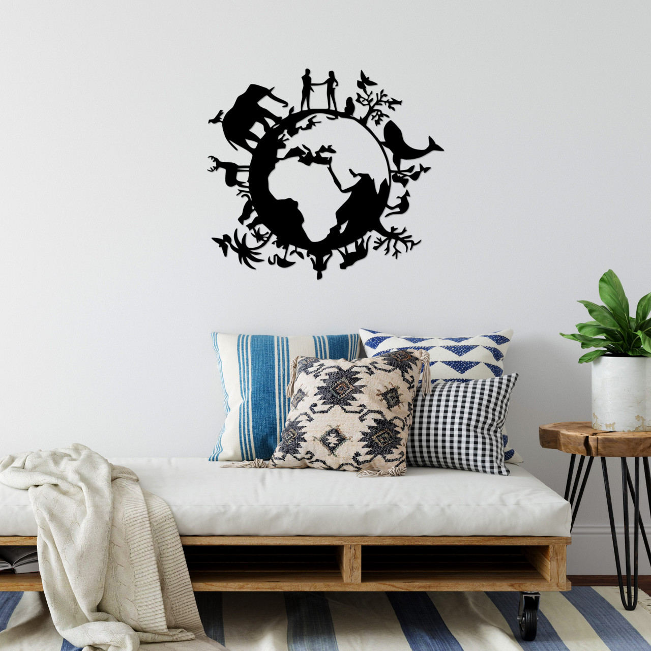 Poze Accesoriu decorativ de perete metalic Animal World - 506