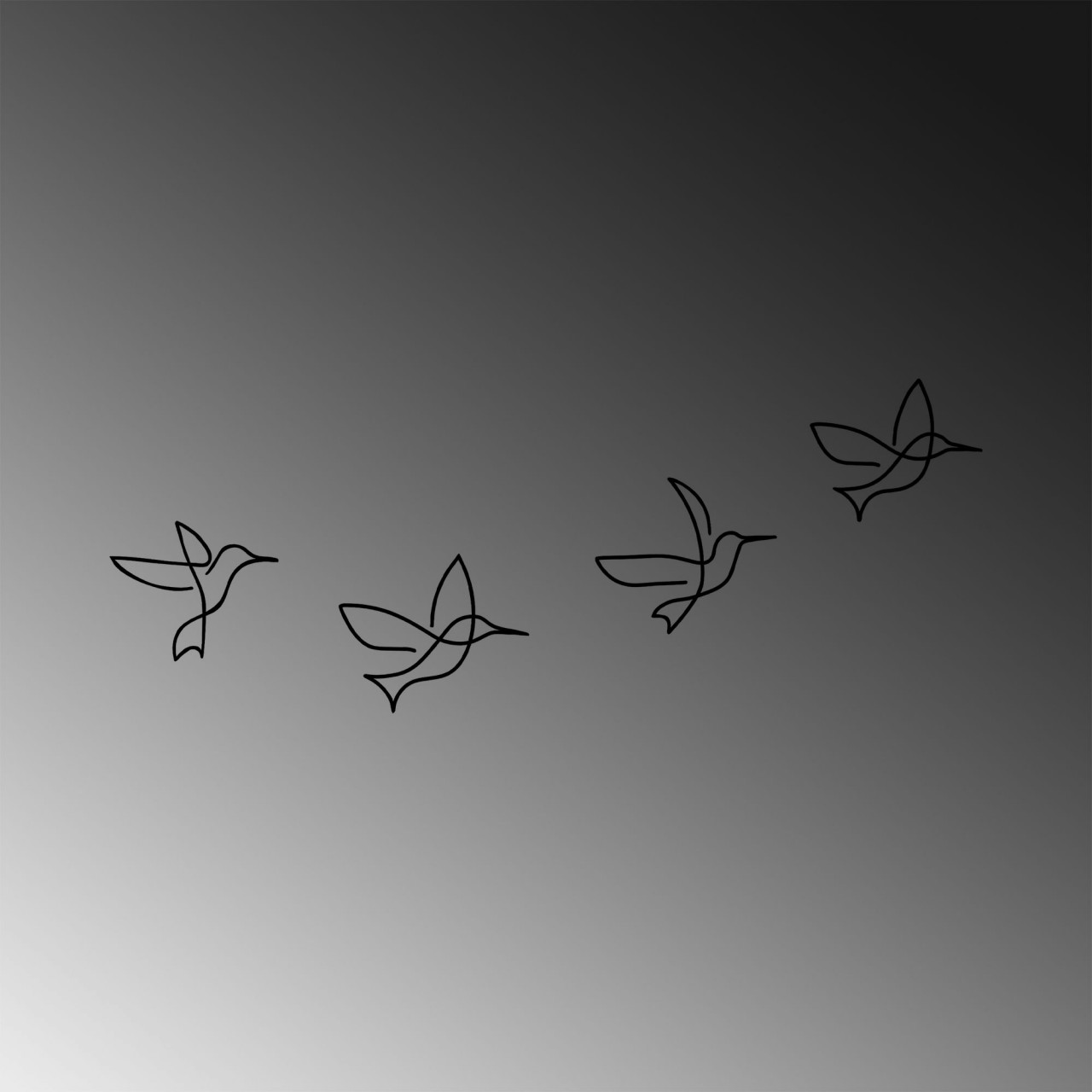 Poze Accesoriu decorativ de perete metalic Birds - 304