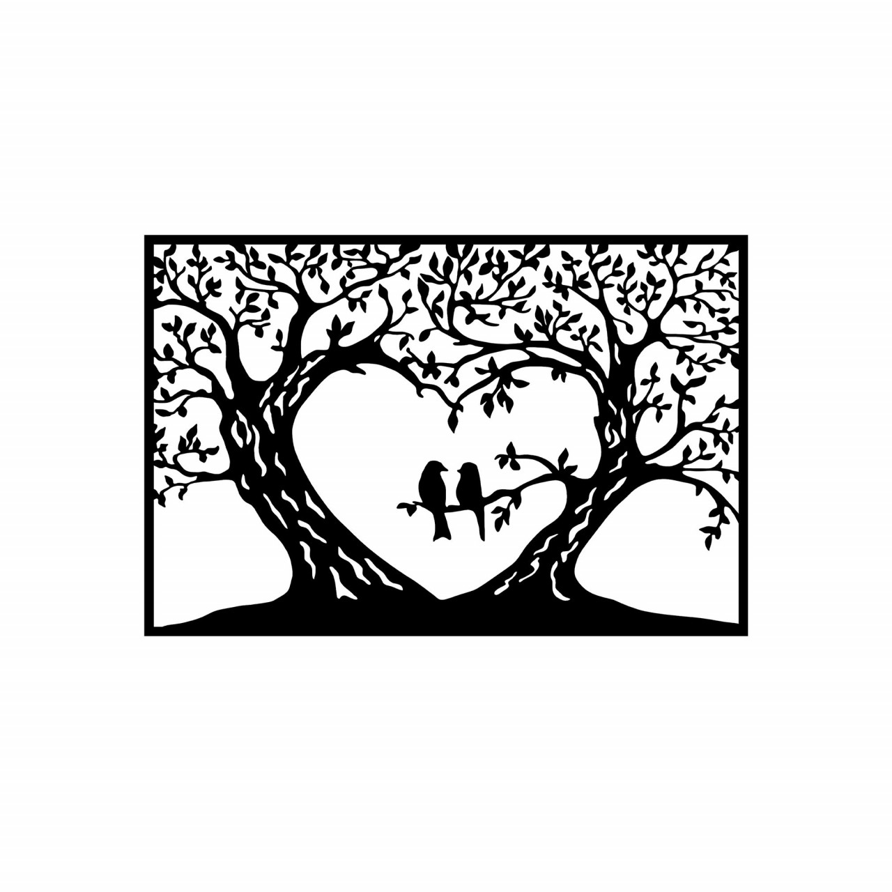 Poze Accesoriu decorativ de perete metalic Birds Love - 279 M