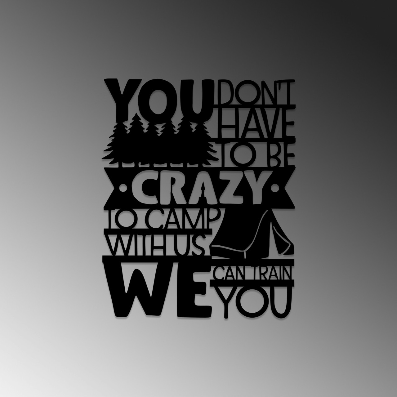 Poze Accesoriu decorativ de perete metalic Camp With Us