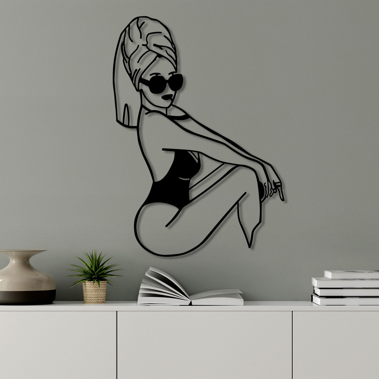 Poze Accesoriu decorativ de perete metalic Cool woman