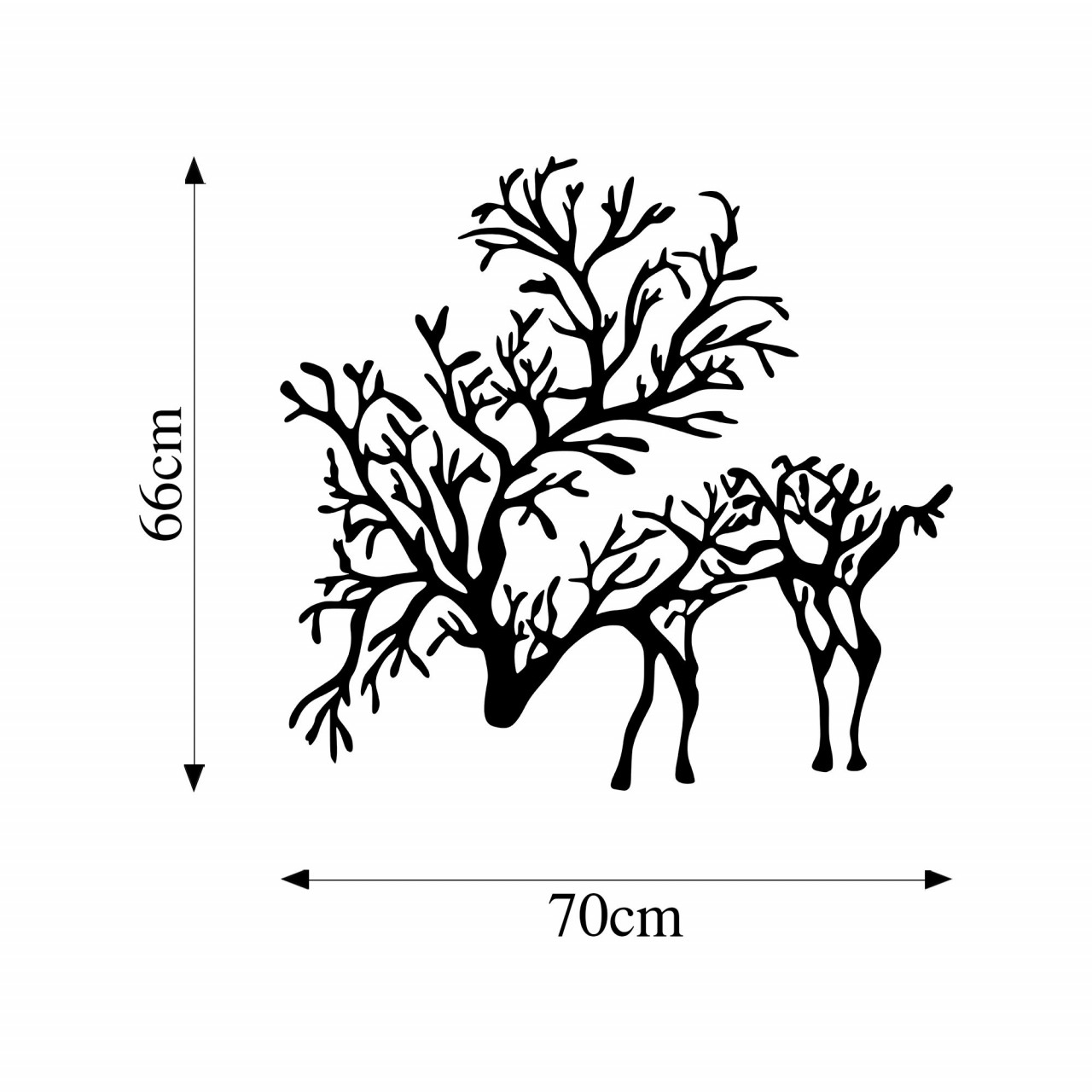 Poze Accesoriu decorativ de perete metalic Deer 2