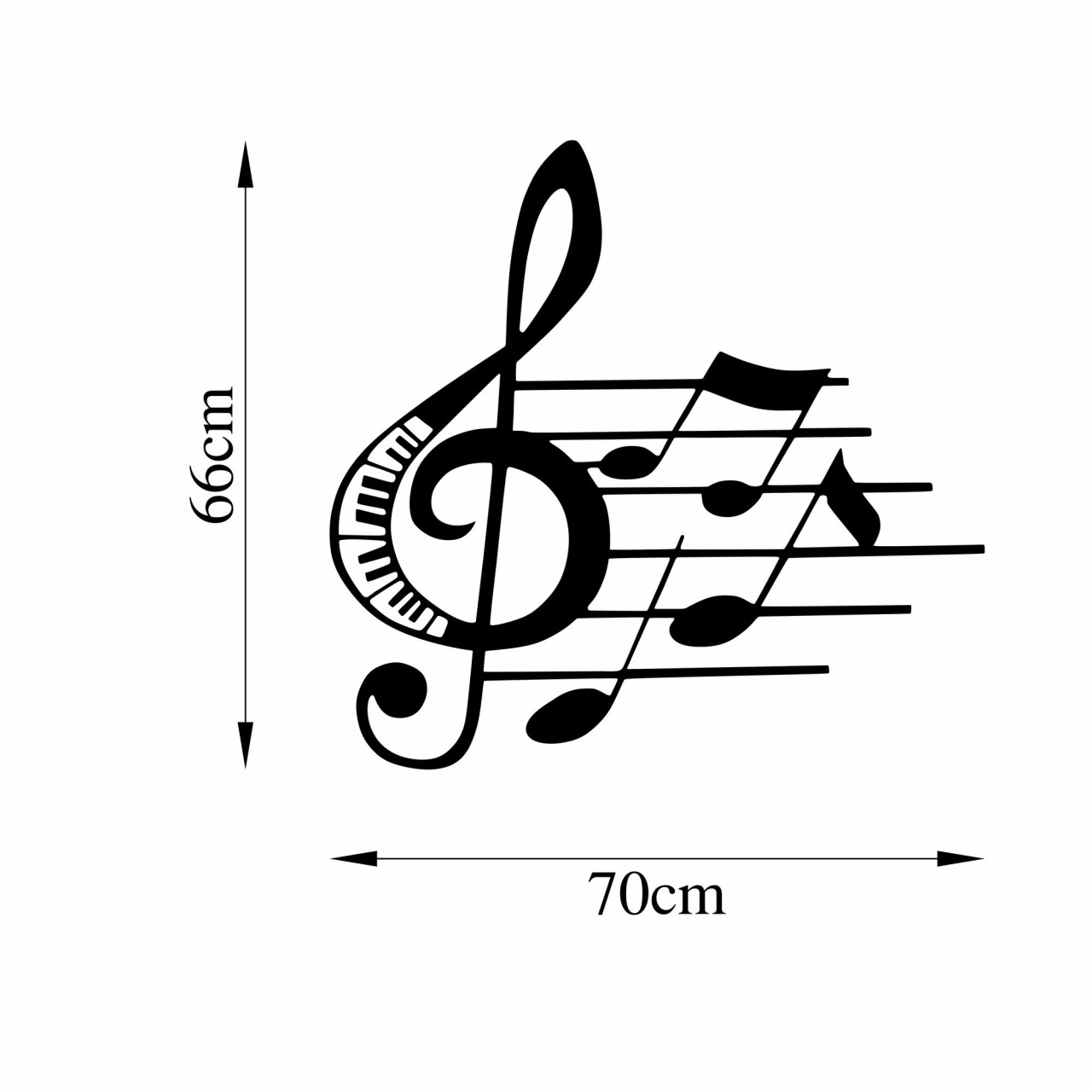 Poze Accesoriu decorativ de perete metalic Fast music - 527