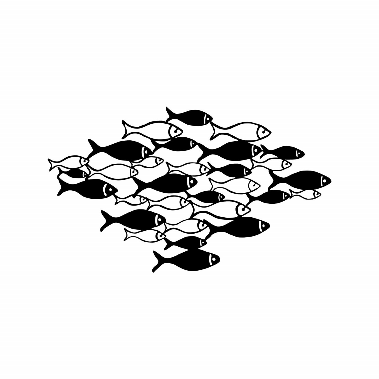 Poze Accesoriu decorativ de perete metalic Fishes - 276