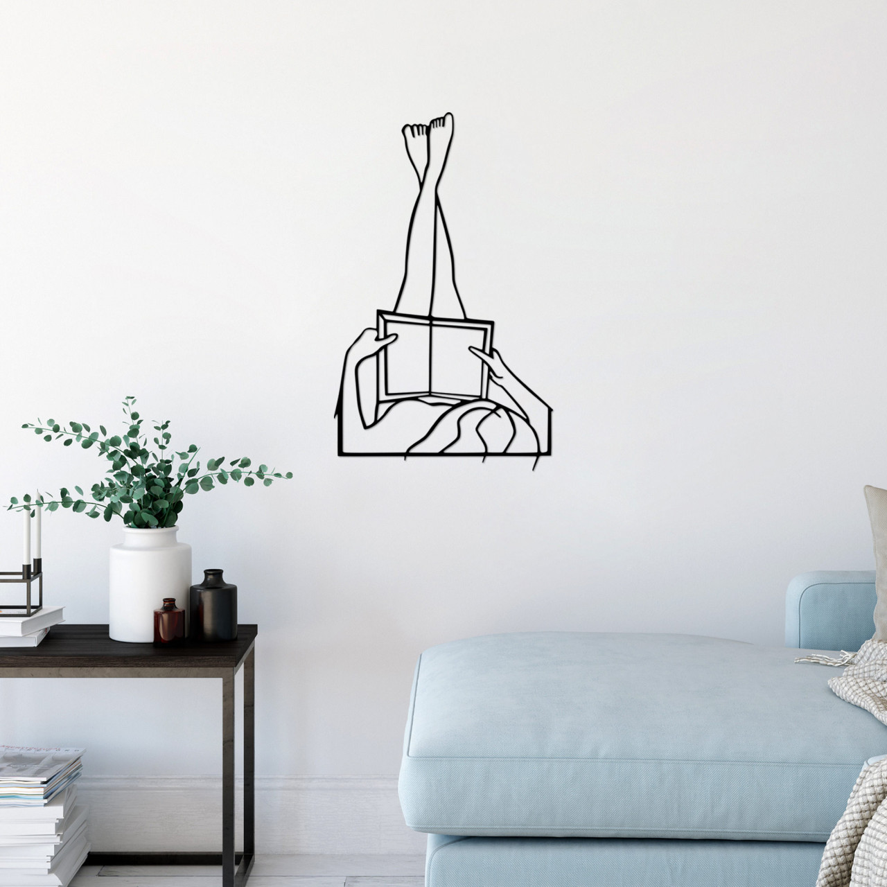 Poze Accesoriu decorativ de perete metalic I love reading - 521