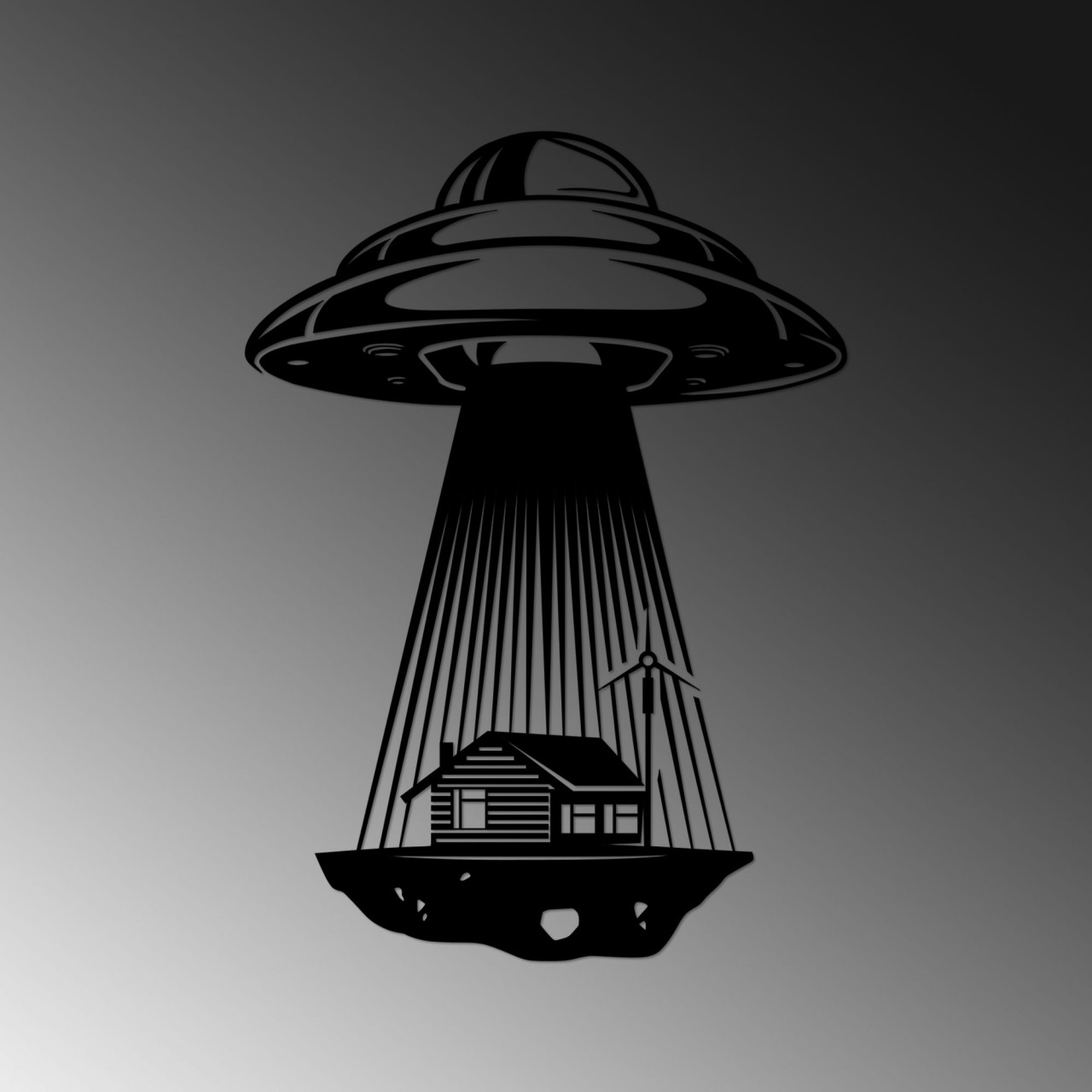 Poze Accesoriu decorativ de perete metalic In The Shadow Of Ufo - 531