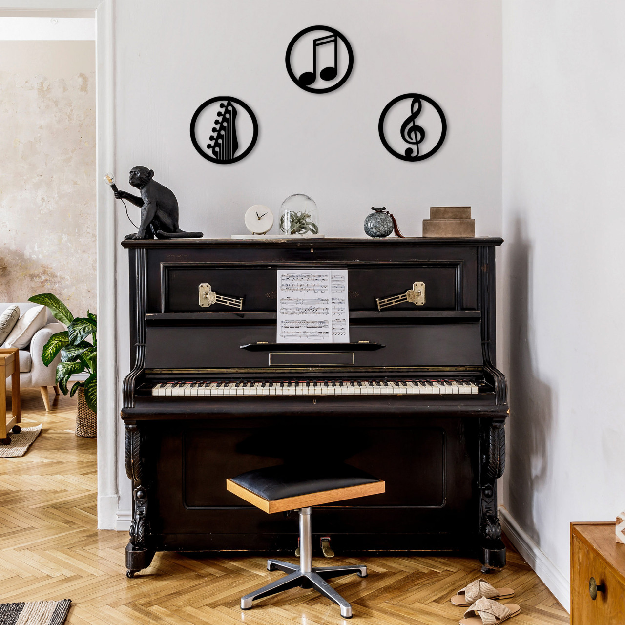 Poze Accesoriu decorativ de perete metalic Just music - 295