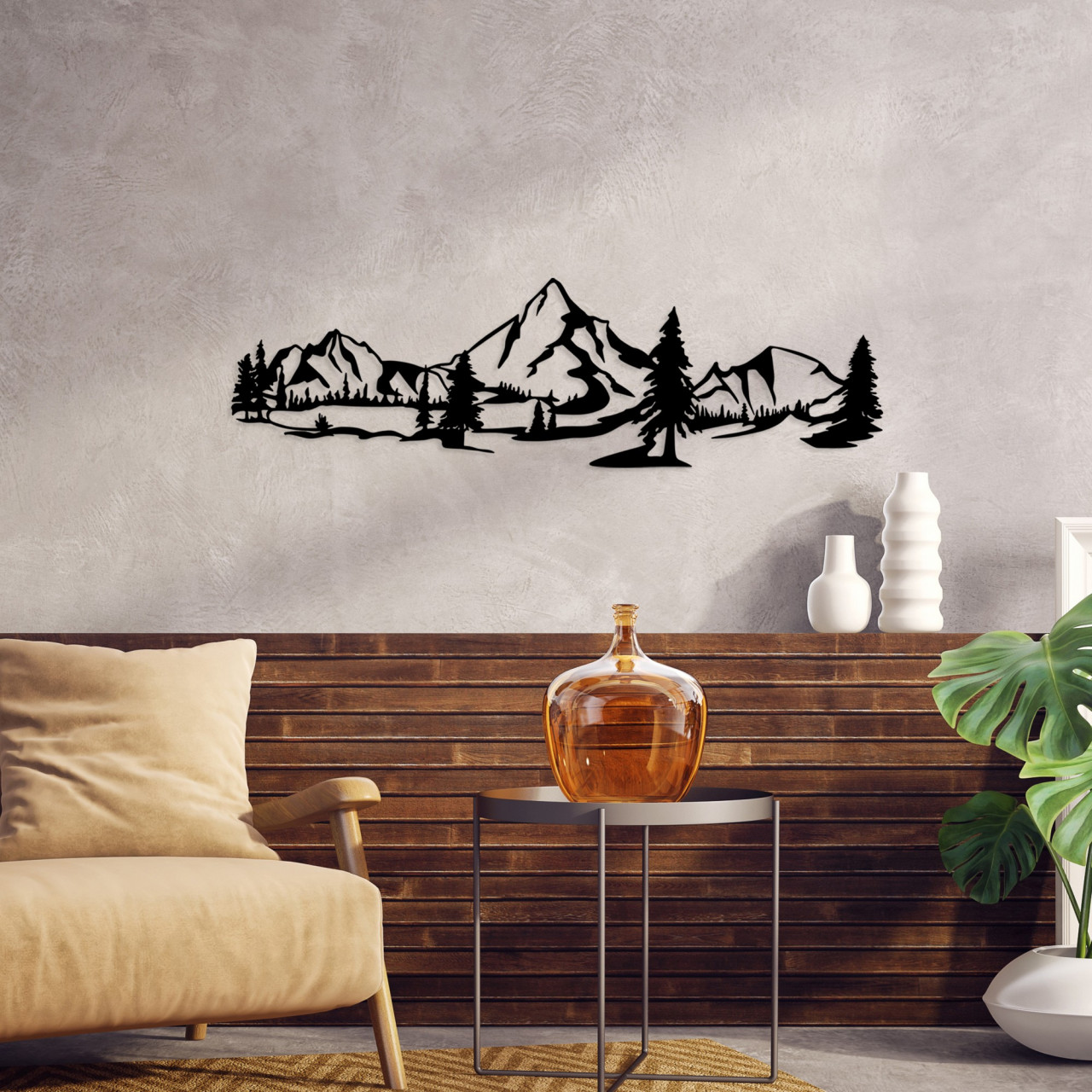 Poze Accesoriu decorativ de perete metalic Landscape 4