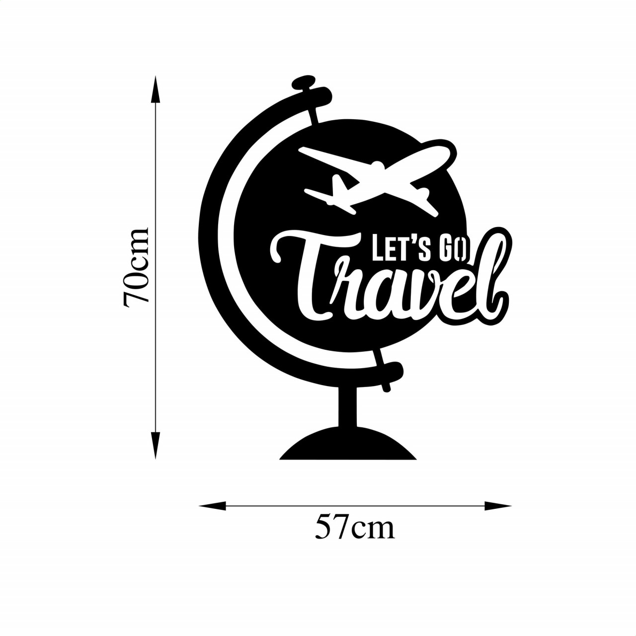Poze Accesoriu decorativ de perete metalic Let'S Go Travel - 492