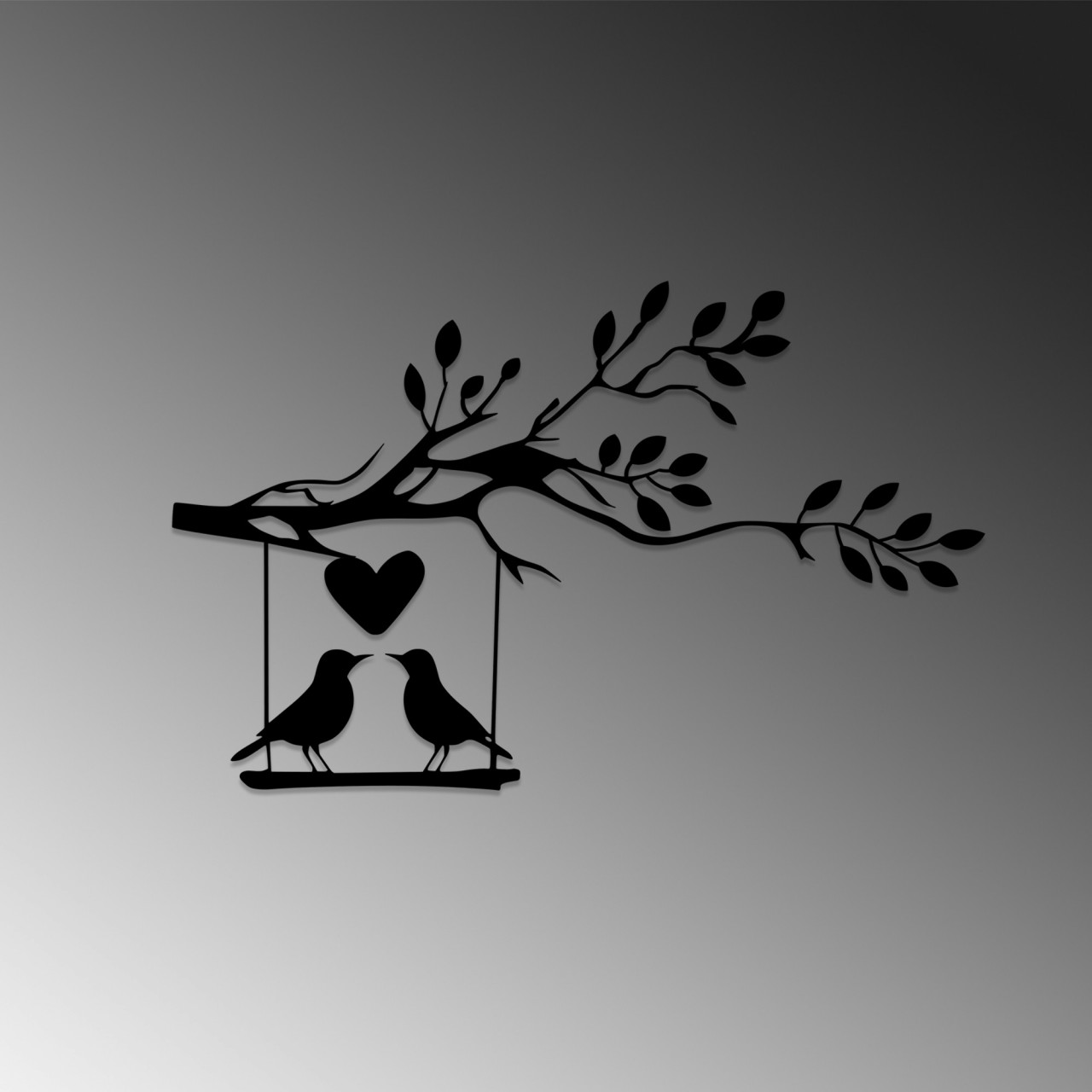 Poze Accesoriu decorativ de perete metalic Love of birds