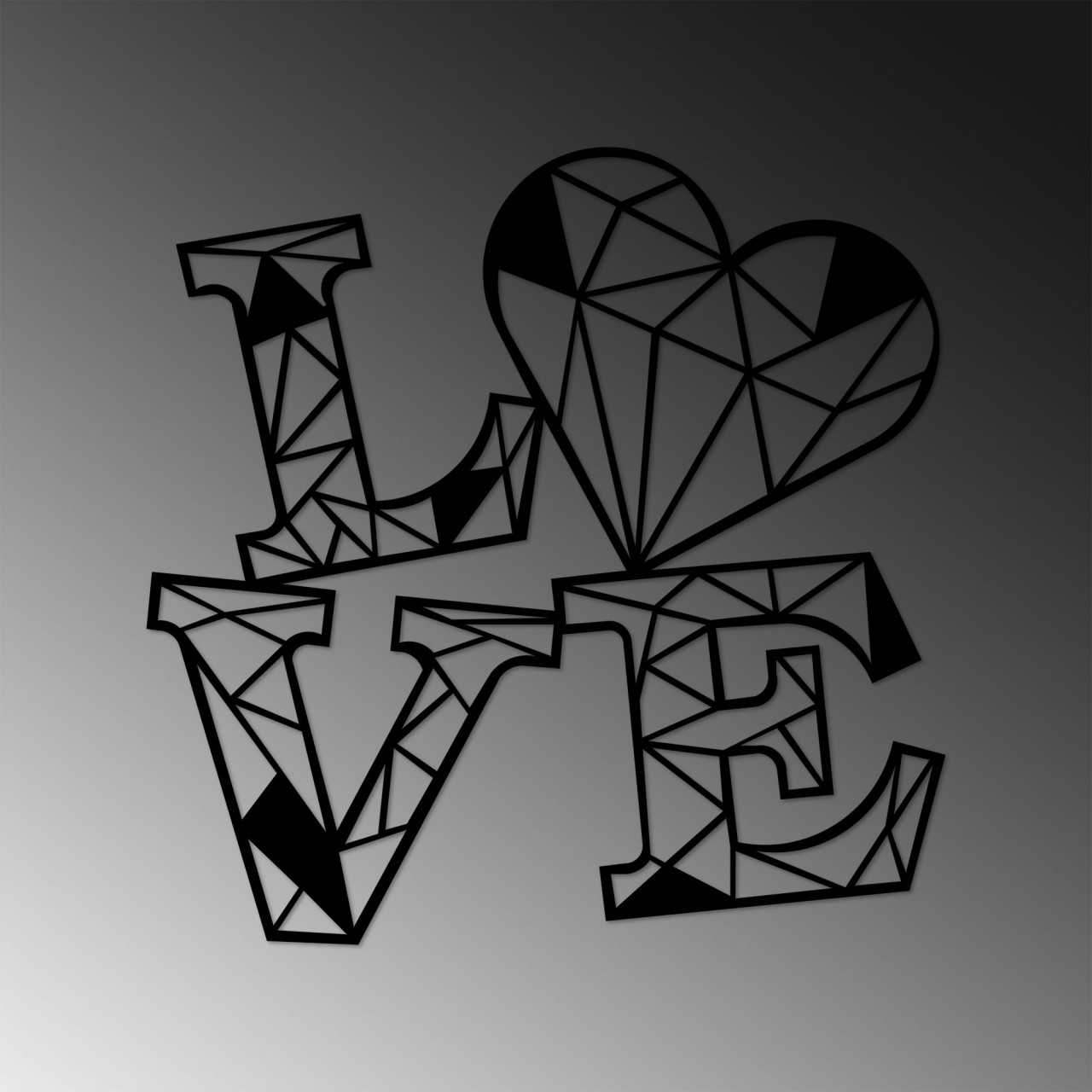 Poze Accesoriu decorativ de perete metalic Love