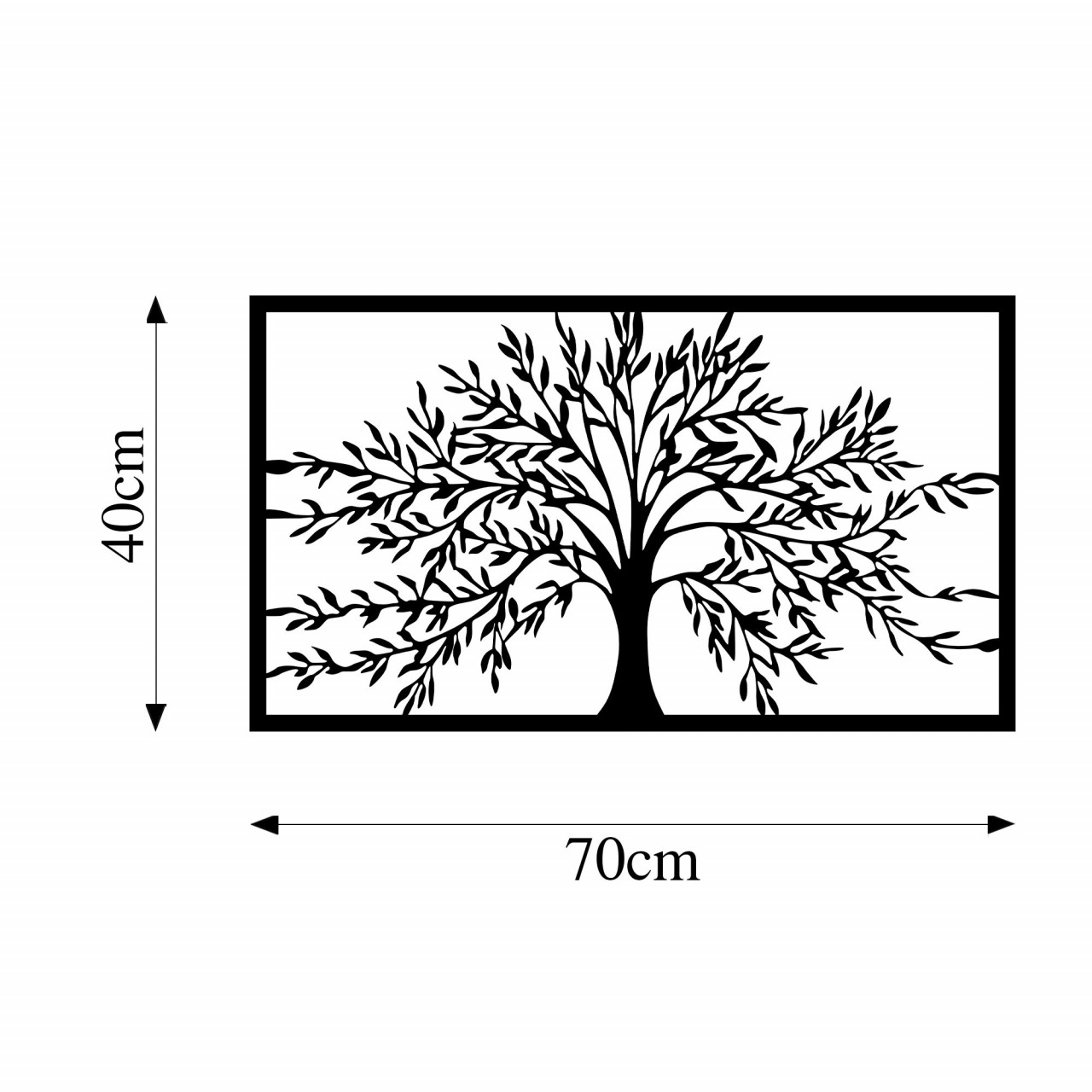 Poze Accesoriu decorativ de perete metalic Monumental Tree