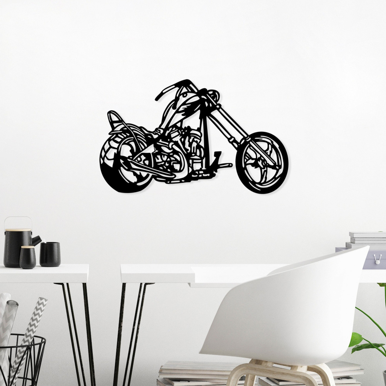 Poze Accesoriu decorativ de perete metalic Motorcycle