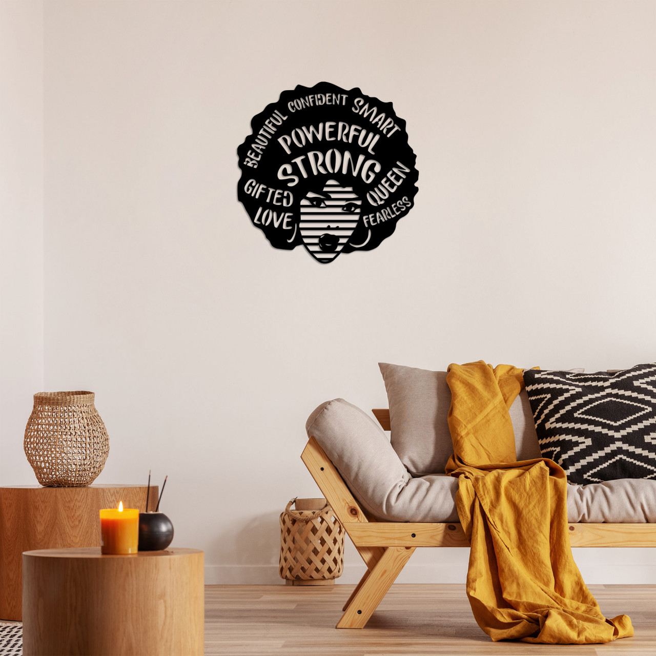 Poze Accesoriu decorativ de perete metalic Powerful Strong - 470