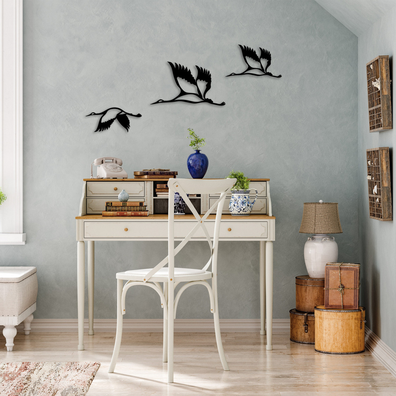 Poze Accesoriu decorativ de perete metalic Storks - 287