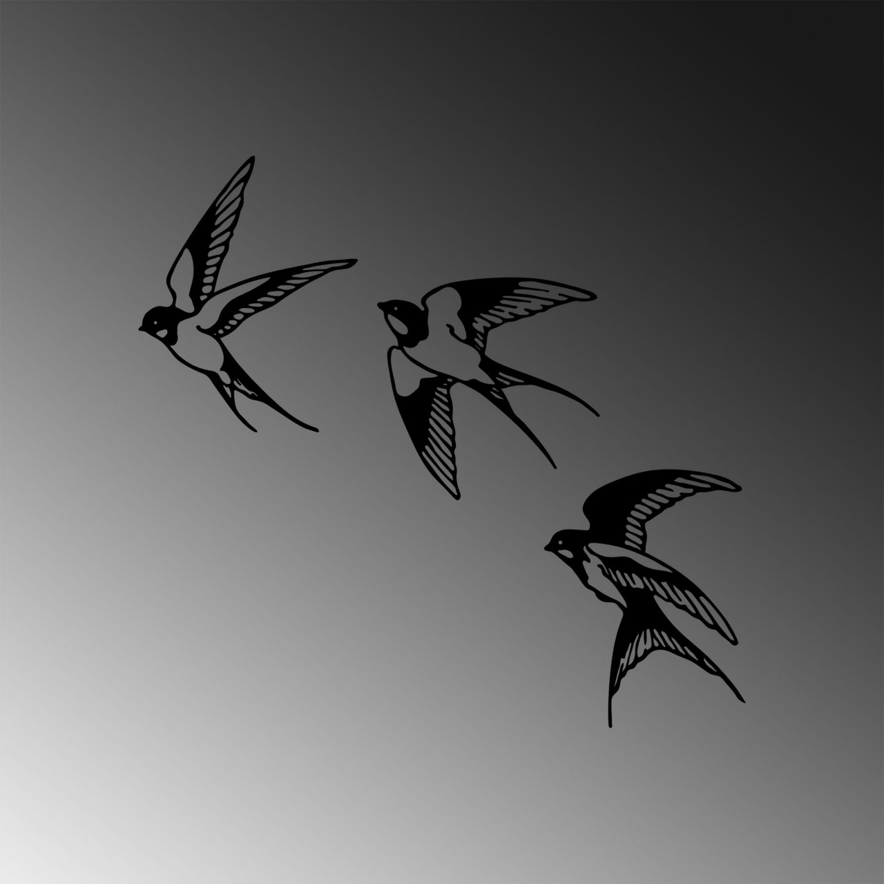 Poze Accesoriu decorativ de perete metalic Swallows - 294