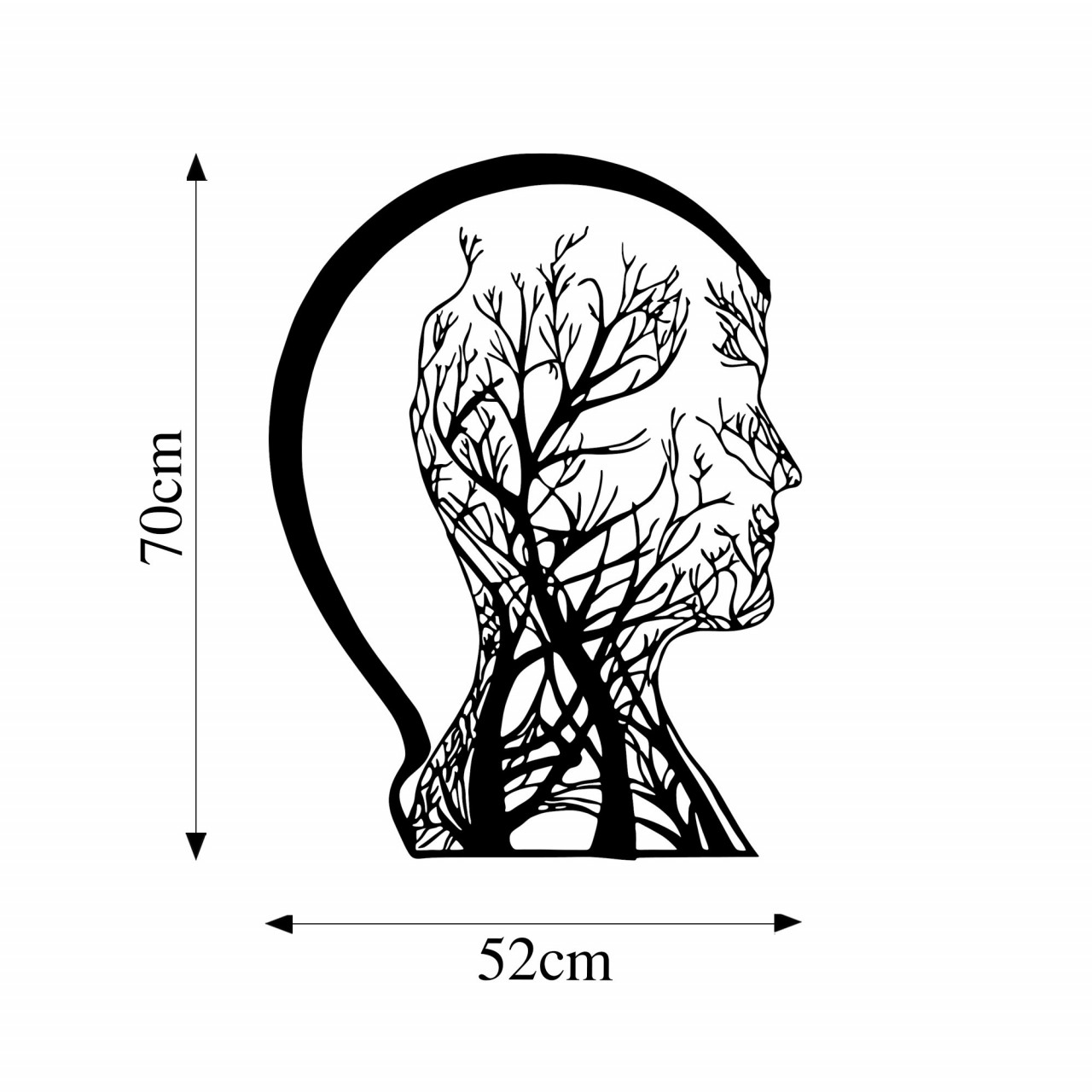 Poze Accesoriu decorativ de perete metalic Tree Man - 322