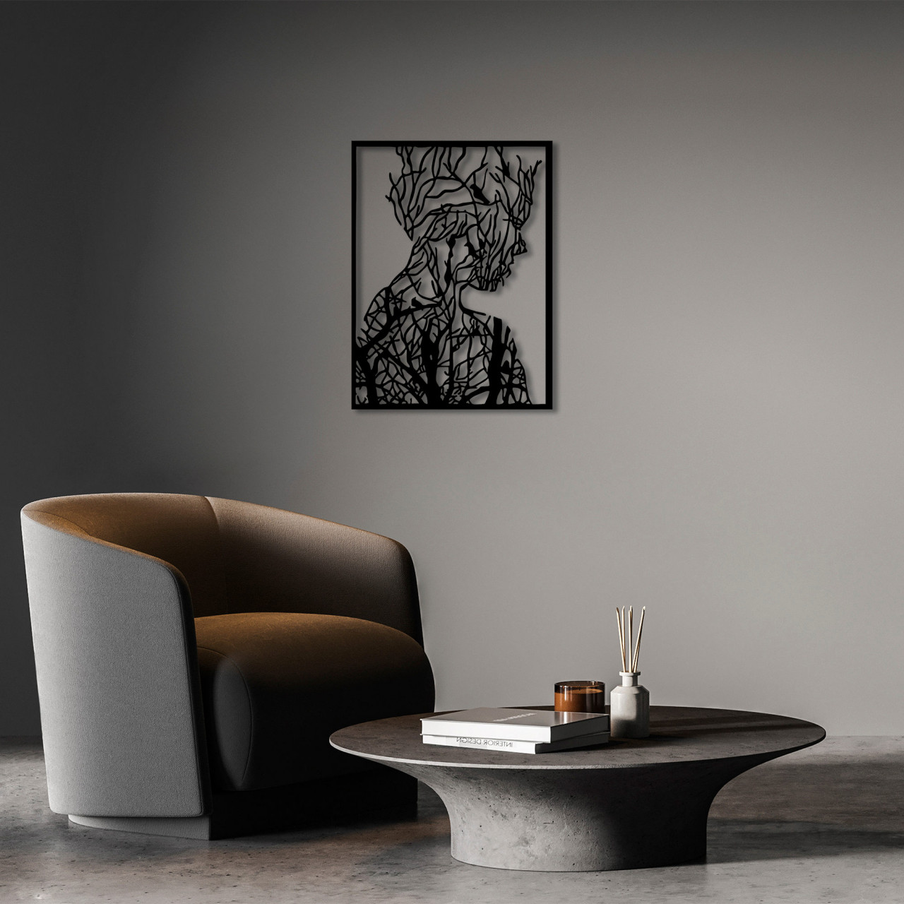 Poze Accesoriu decorativ de perete metalic Tree Man - Model 319