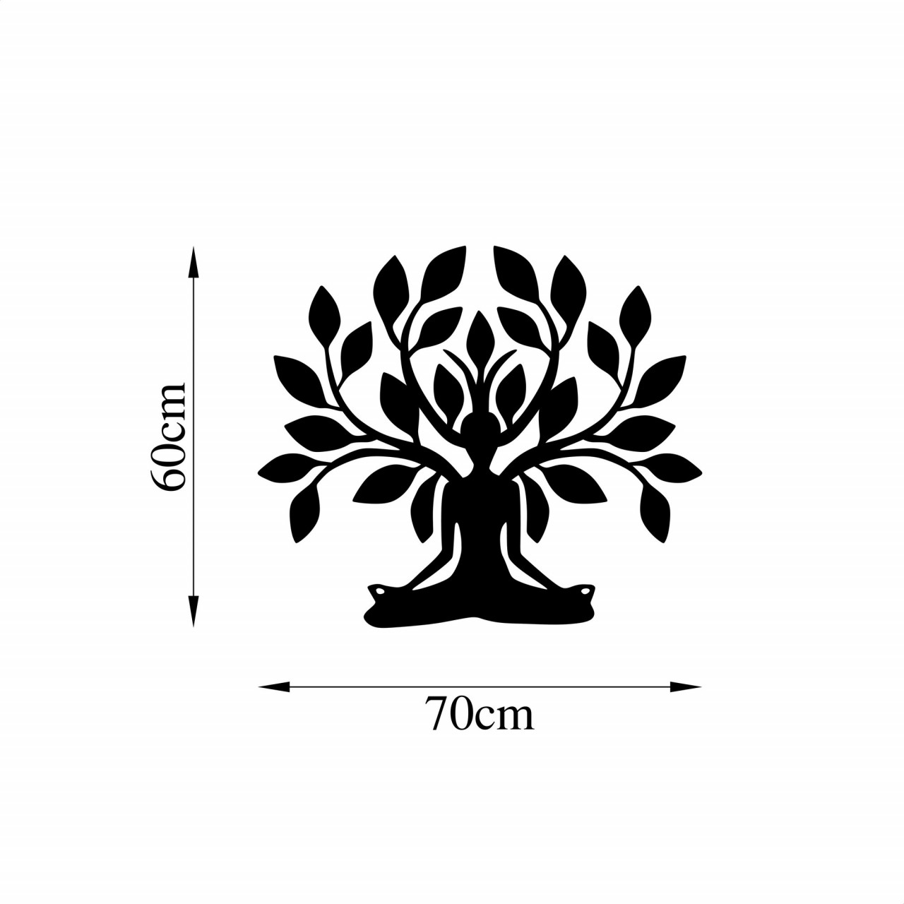 Poze Accesoriu decorativ de perete metalic Yoga