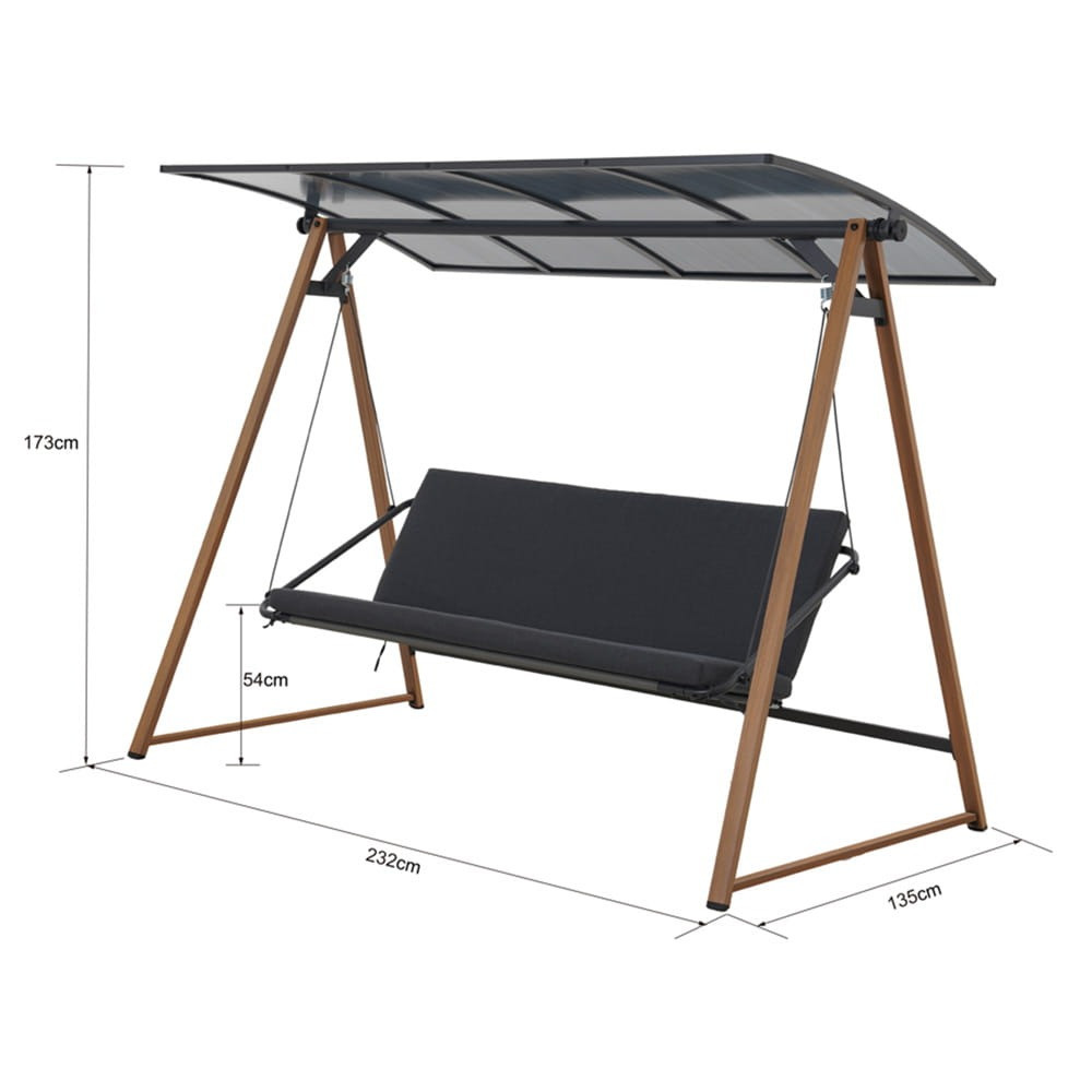 Poze Balansoar de terasa Duisburg antracit L232 cm
