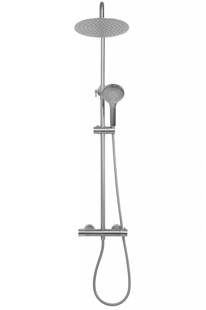 Poze Baterie de dus cu termostat Vincent argintiu periat