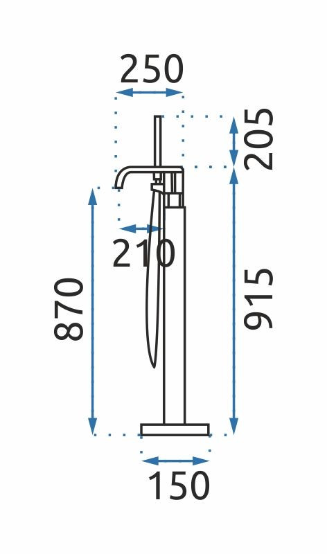 Poze Baterie freestanding Carat neagra